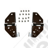 Windshield Hinge Kit, Stainless Steel; 76-95 Jeep CJ/Wrangler YJ