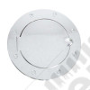 Gas Cap Door, Non-Locking Stainless Steel; 07-18 Jeep Wrangler JK