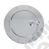 Gas Cap Door, Locking, Stainless Steel; 07-18 Jeep Wrangler JK