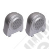 Tweeter Speaker Enclosures, Brushed Silver; 07-10 Jeep Wrangler JK