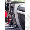 Dashboard Accents, Center, Brushed Silver; 07-10 Jeep Wrangler JK