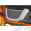 Door Net Trim, Front Row, Brushed Silver; 11-18 Jeep Wrangler JK