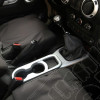 Cup Holder Trim, Center Console, Brushed Silver, Manual; 11-18 JK