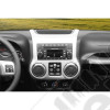 Dashboard Radio Console, Center, Brushed Silver; 11-18 Wrangler JK