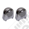 Tweeter Speaker Enclosures, Chrome; 07-10 Jeep Wrangler JK