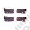Door Hinge Kit, Black; 76-86 Jeep CJ