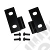 Door Hinge Brackets, Lower, Black; 76-06 Jeep CJ/Wrangler YJ/TJ