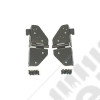 Windshield Hinge Kit, Black; 76-86 Jeep CJ/87-95 Jeep Wrangler YJ