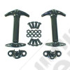 Hood Catch Kit, Black 41-95 Jeep CJ/Wrangler YJ