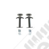 Windshield Hood Catch Kit, Black; 46-63 Willys/Jeep CJ