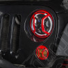 Elite Euro Guard Kit, Headlight, Red 07-18 Jeep Wrangler JK/JKU