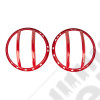 Elite Pivotal Headlight Euro Guard Kit, Red; 07-18 Jeep Wrangler JK