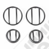 Euro Guard Kit, Turn Signal/Side Marker, Textured Black; 07-18 JK/JKU