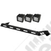 Light Bar Kit, Hood Mounted, 3 Square; 07-18 Jeep Wrangler JK