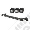 Light Bar Kit, Hood Mounted, Textured Black, 3 Square; 07-18 Wrangler