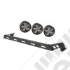 Light Bar Kit, Hood Mounted, Textured Black, 3 Round; 07-18 Wrangler