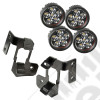 Light Mount Kit, A-Pillar, Semi-Gloss Black, Round LED; 07-18 Wrangler