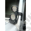 Light Mount Kit, A-Pillar, Textured Black, Round LED 07-18 Wrangler