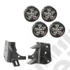 Light Kit, Dual A-Pillar, 3.5 Inch, Round; 97-06 Jeep Wrangler TJ/LJ