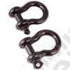 D-Ring Shackle Kit, 7/8 inch, Black, Steel, Pair