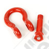 D-Ring Shackle Kit, 3/4 inch, Red, Steel, Pair