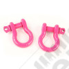 D-Ring Shackle Kit, 3/4 inch, Pink, Steel, Pair