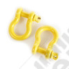 D-Ring Shackle Kit, 7/8 inch, Yellow, Pair