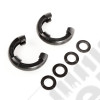D-Ring Shackle Isolator Kit, Black Pair, 3/4 inch