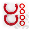 D-Ring Shackle Isolator Kit, Red Pair, 3/4 inch