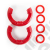 D-Ring Shackle Isolator Kit, Red Pair, 7/8 inch