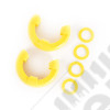 D-Ring Shackle Isolator Kit, Yellow Pair, 7/8 inch