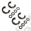 D-Ring Isolator Kit, Black, 2 Pair, 3/4 inch