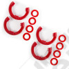 D-Ring Isolator Kit, Red 2 Pair, 3/4 inch