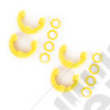 D-Ring Isolator Kit, Yellow 2 Pair, 3/4 inch