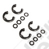 D-Ring Isolator Kit, Black 2 Pair, 7/8 inch