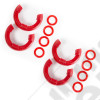 D-Ring Isolator Kit, Red 2 Pair, 7/8 inch