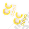 D-Ring Isolator Kit, Yellow 2 Pair, 7/8 inch