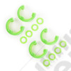 D-Ring Isolator Kit, Green 2-Pair, 7/8 inch