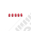 Bouchon de valve de pneu (5 pièces en aluminium rouge) - 00804314297220