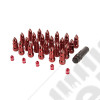Wheel Lug Nut/Valve Stem Cap Kit, Bullet Style, Red, 1/2-20