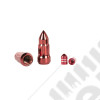 Wheel Lug Nut/Valve Stem Cap Kit, Bullet Style, Red, 1/2-20
