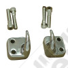 Tow Hook Kit, Front, Chrome; 97-06 Jeep Wrangler TJ