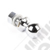 Trailer Hitch Ball, 2 Inch Ball, 1 Inch Diameter Shank, Chrome