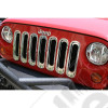 Grille Insert Kit, Chrome; 07-18 Jeep Wrangler JK