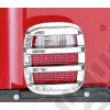 Light Cover Kit, Tail Light, Chrome; 76-06 Jeep CJ/Wrangler YJ/TJ