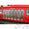 Grille Insert, Billet Style, Polished Aluminum; 07-18 Jeep Wrangler JK