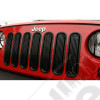 Grille Insert, Billet Style, Black; 07-18 Jeep Wrangler JK