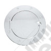 Gas Cap Door, Non-Locking, Chrome; 07-18 Jeep Wrangler JK