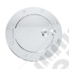 Gas Cap Door, Locking, Chrome; 07-18 Jeep Wrangler JK