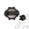Elite Gas Cap Door Kit, Locking, Brushed, Aluminum; 07-18 Wrangler JK